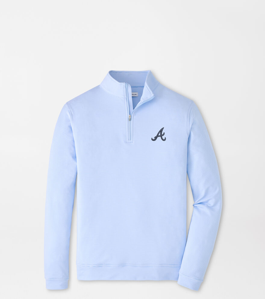 Atlanta Braves Perth Sugar Stripe Performance Quarter-Zip image number 1