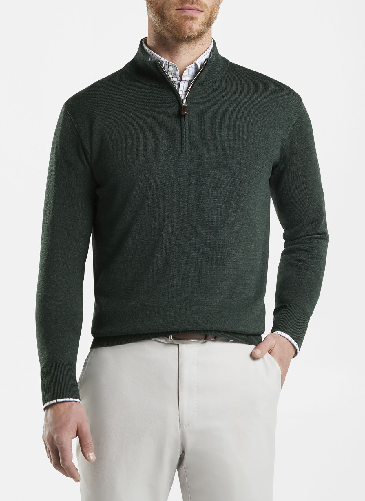 Crown Soft Merino Silk Quarter Zip Peter Millar
