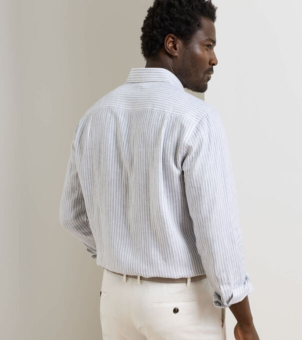 Astino Lino Stripe Sport Shirt - Alternate Image 1