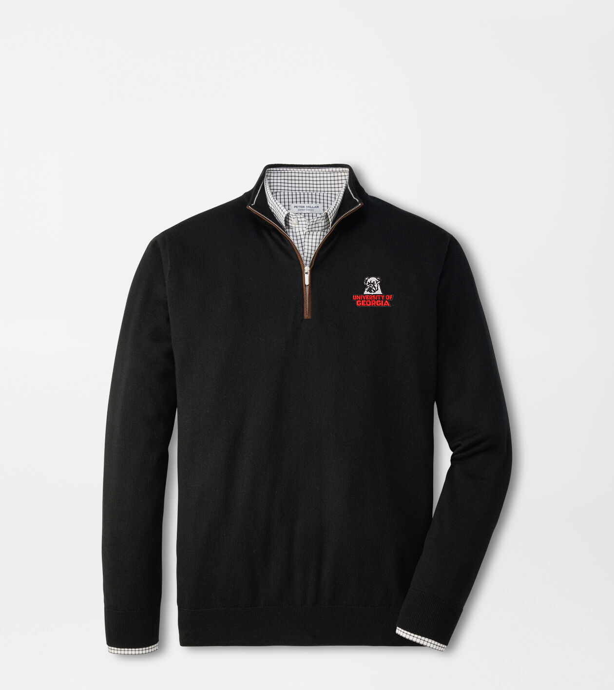 Georgia Vault Autumn Crest Suede Trim Quarter-Zip | Men's