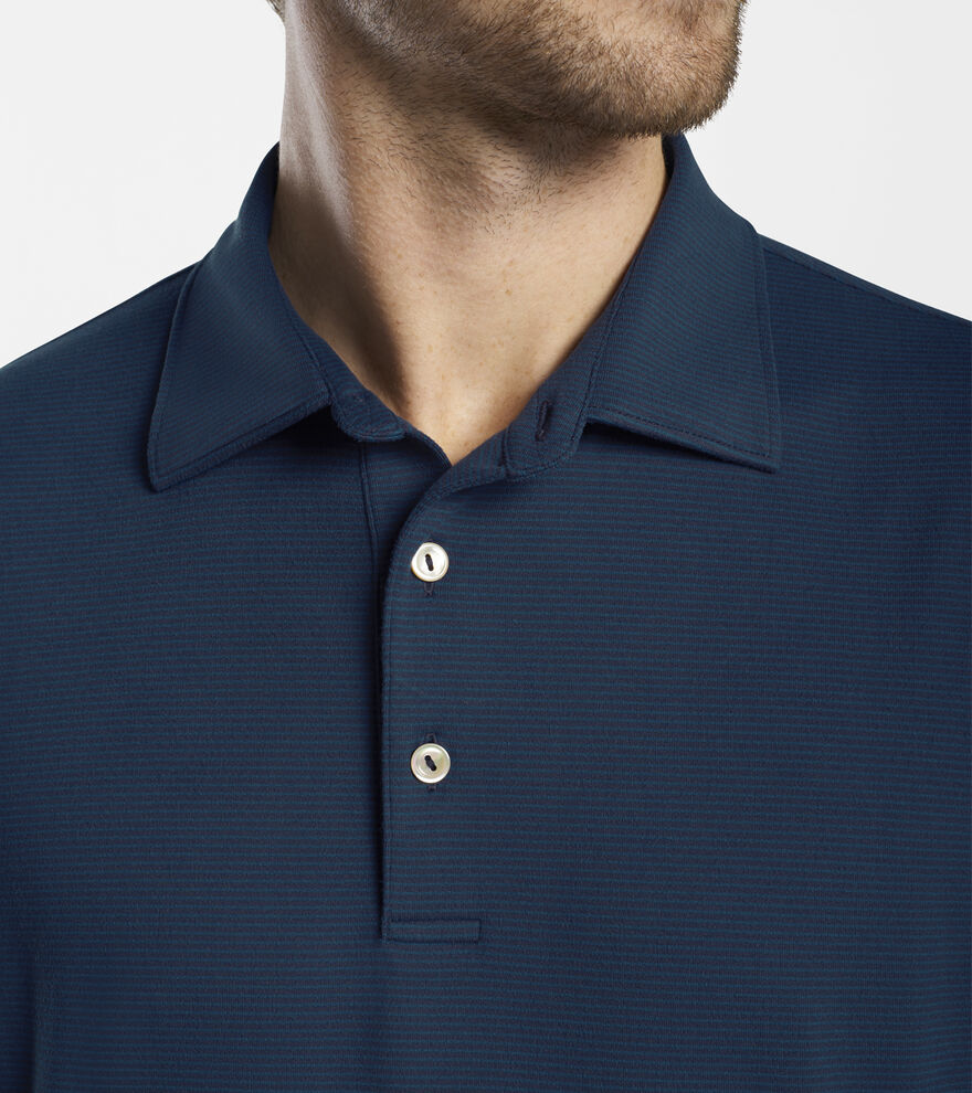 Lyons Stripe Performance Long-Sleeve Polo image number 5