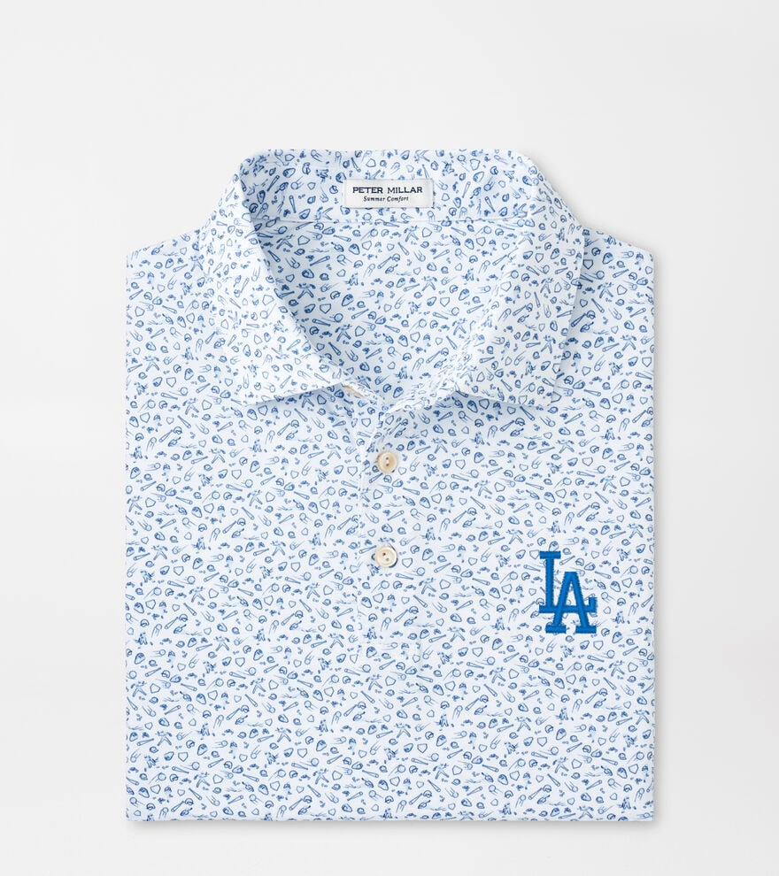 Los Angeles Dodgers Batter Up Performance Jersey Polo image number 1