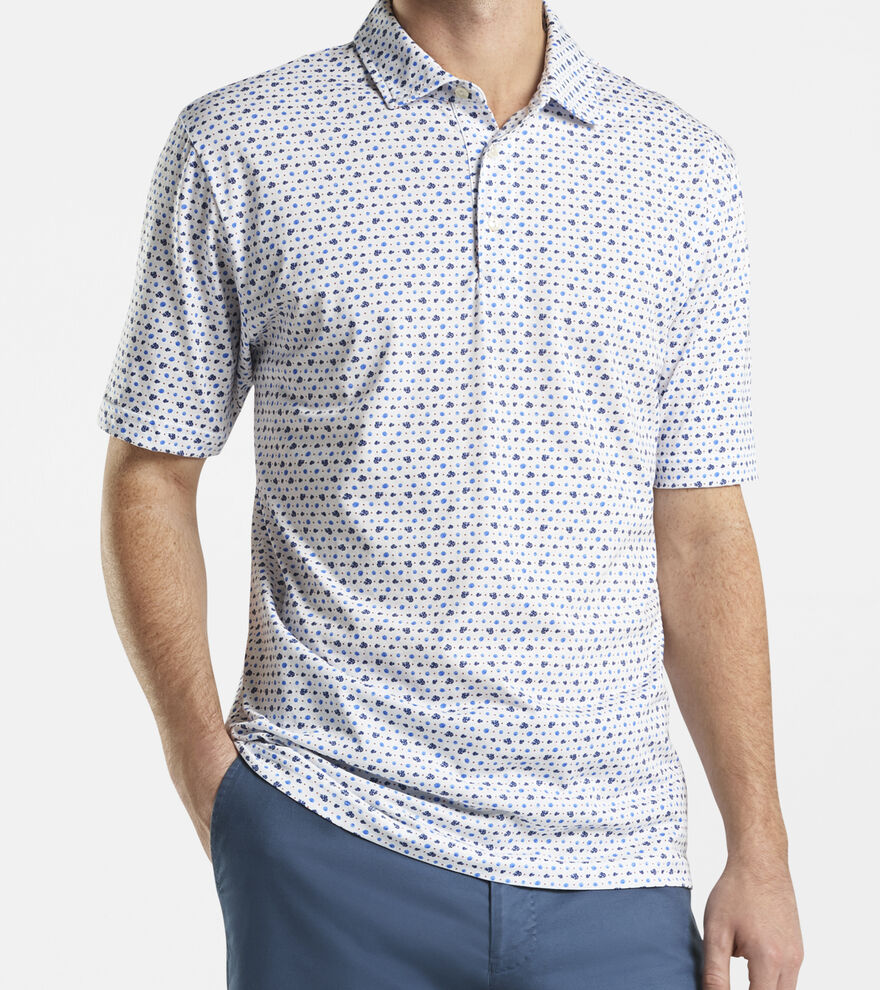 Coral Blues Aqua Cotton Polo image number 4