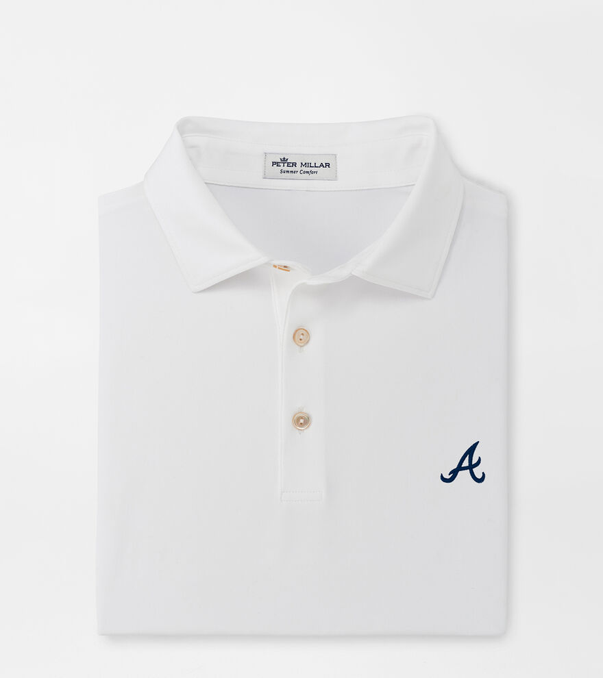 Atlanta Braves Solid Performance Jersey Polo, Men's MLB Apparel