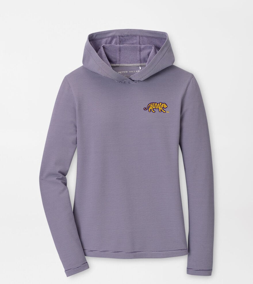 LSU Mike the Tiger Women's Pine Sugar Stripe Performance Hoodie image number 1