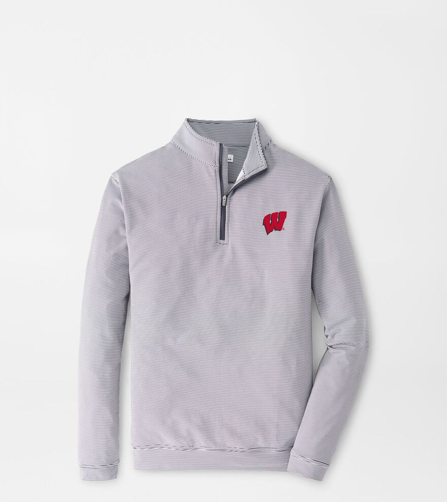Wisconsin Perth Mini-Stripe Performance Pullover image number 2