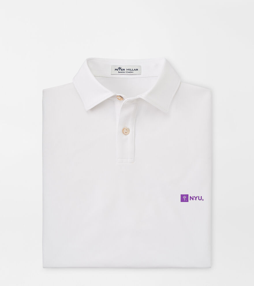 New York University Youth Solid Performance Jersey Polo image number 1