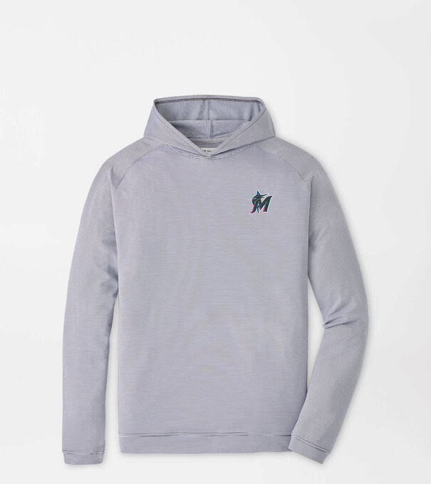 Miami Marlins Pine Sugar Stripe Performance Hoodie