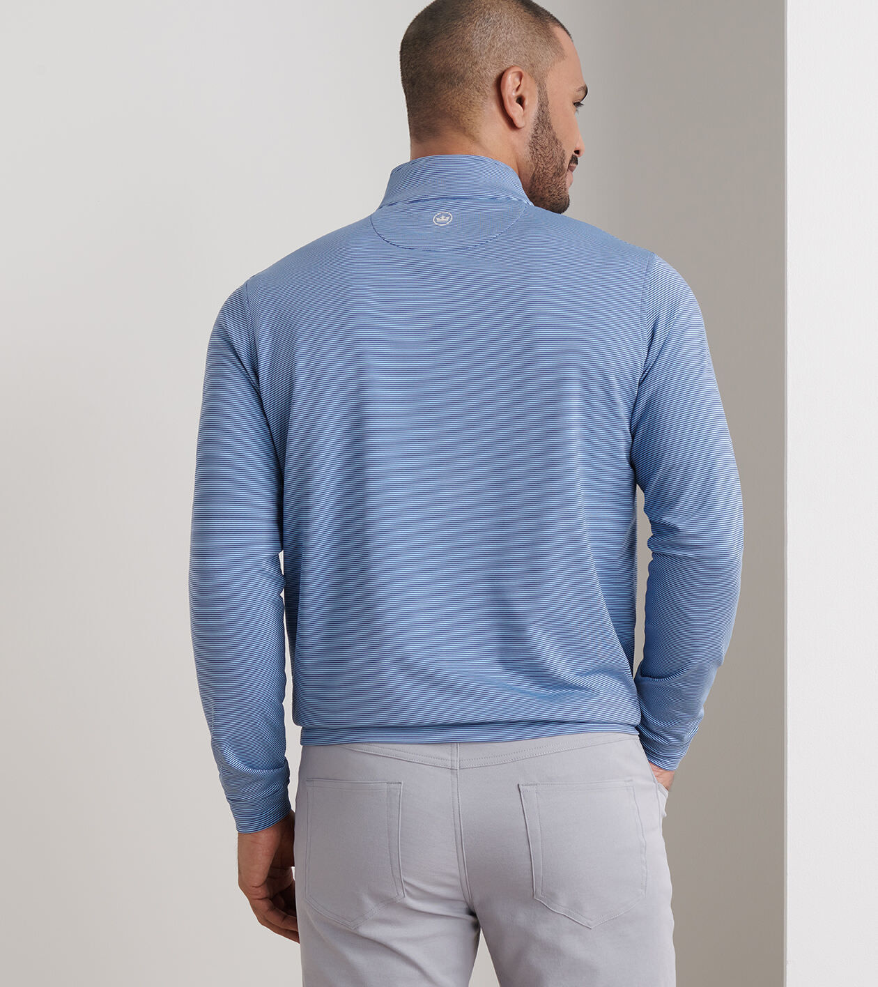 ぴっぷ　TP M Perth Sugar Stripe Performance Quarter-Zip | Men's Pullovers