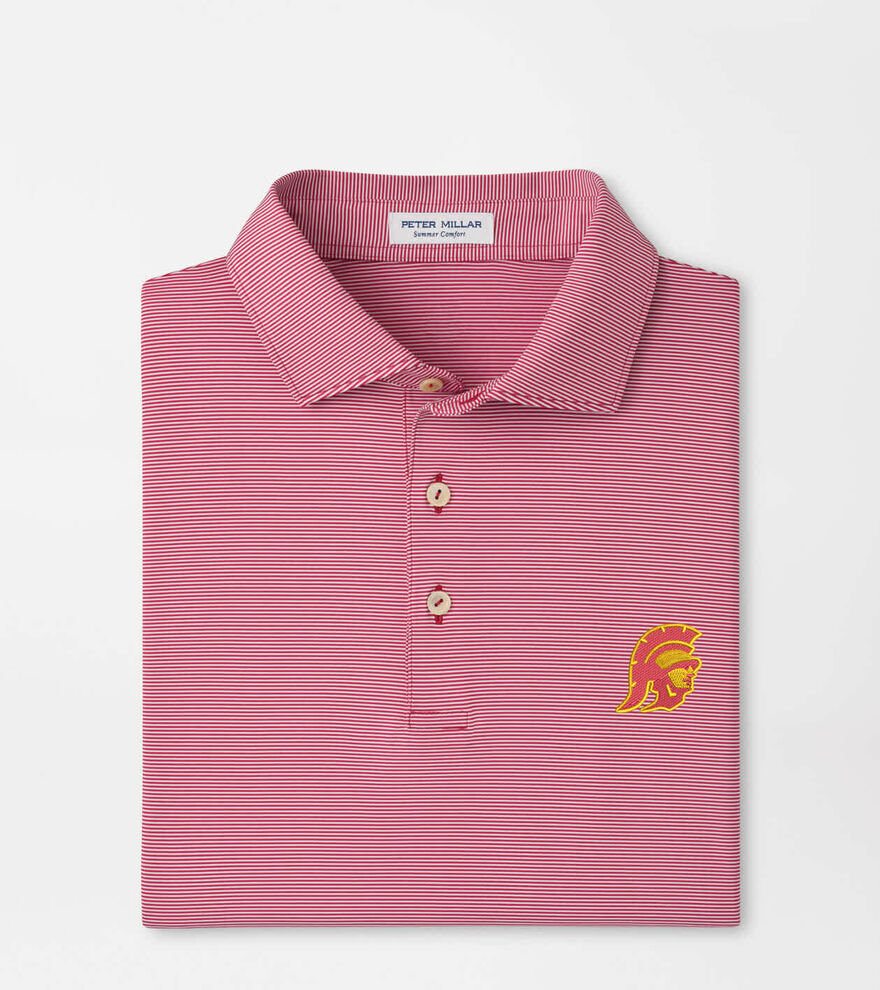 USC Trojan Jubilee Stripe Performance Polo