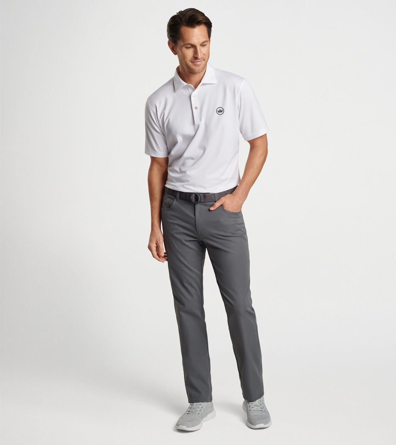 Crown Seal Solid Performance Jersey Polo Men s Golf Polos Peter Millar