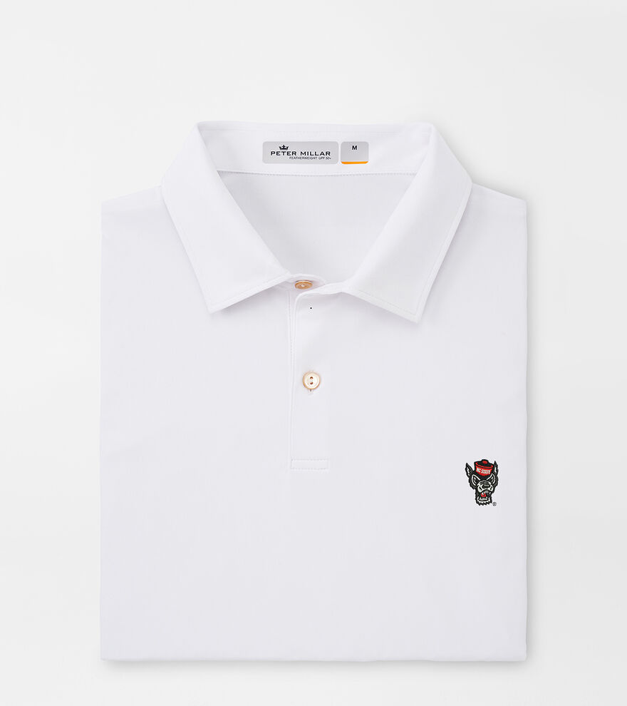 NC State Wolf Head Featherweight Melange Polo image number 1