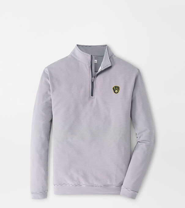 Milwaukee Brewers Perth Sugar Stripe Performance Quarter-Zip
