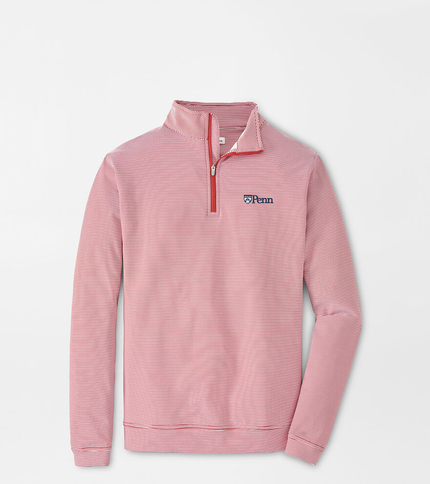 UPenn Perth Sugar Stripe Performance Quarter-Zip image number 1