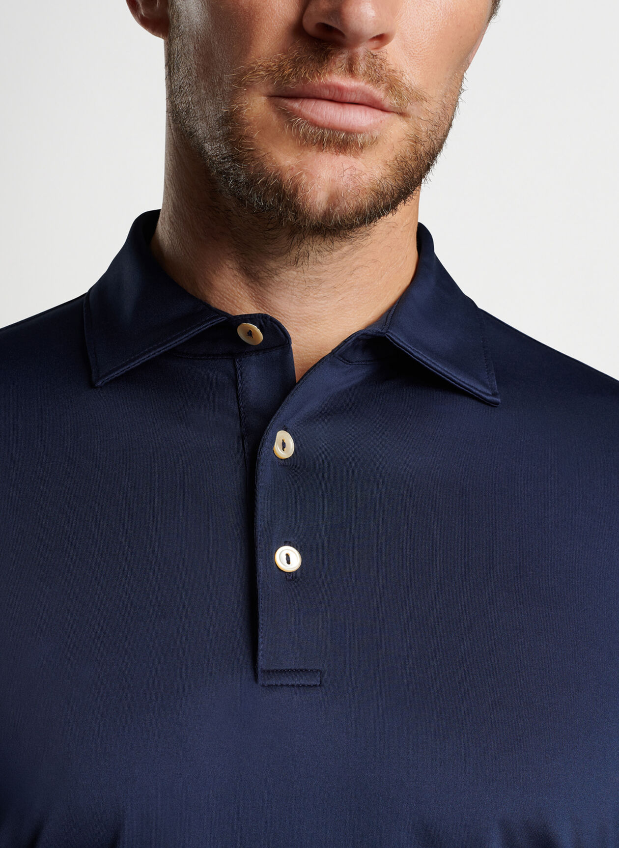 Solid Stretch Jersey Long Sleeve Polo | Men's Polo Shirts | Peter Millar