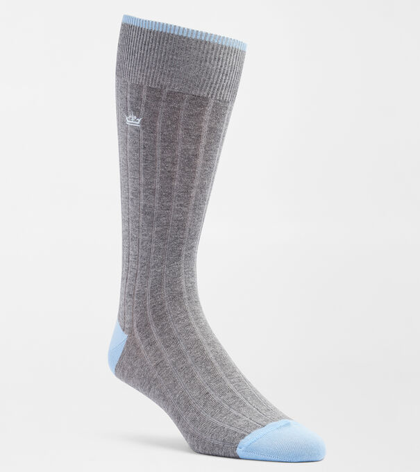 Solid Rib Crew Sock