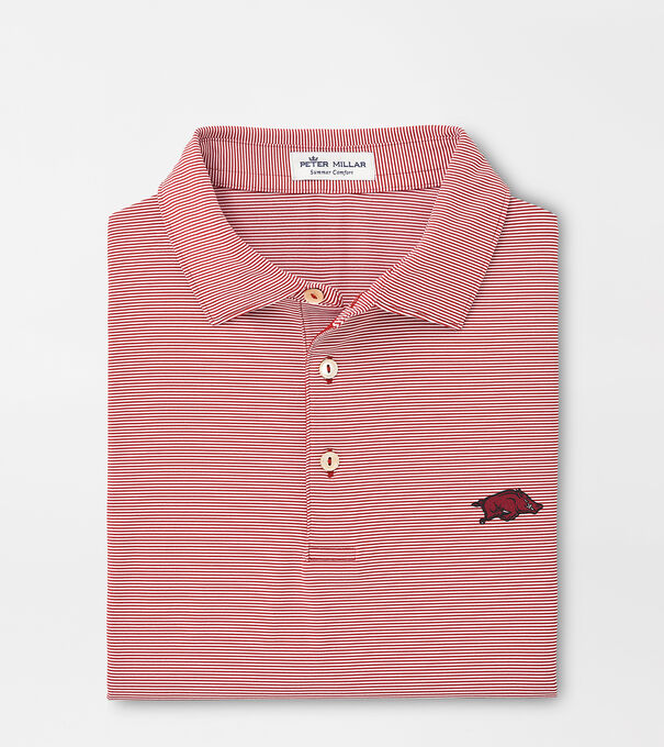 Arkansas Jubilee Stripe Performance Polo
