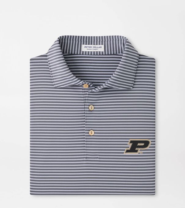 Purdue Tiebreaker Performance Jersey Stripe Polo