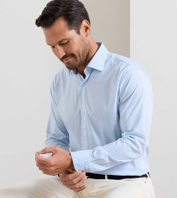 Langley Crown Lite Cotton-Stretch Sport Shirt - Alternate Image 1