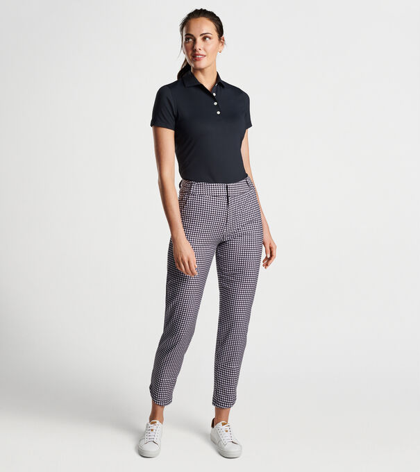 Surge Gingham Print Performance Ankle Pant