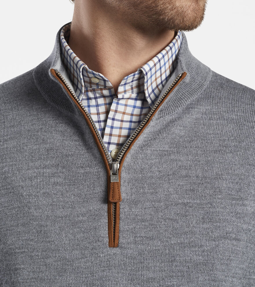 Crown Soft Suede Trim Quarter-Zip - Alternate Image 4