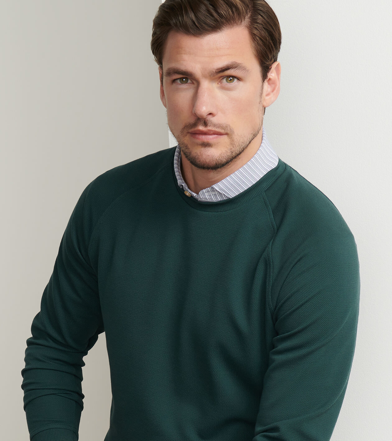 Cradle Piqué Performance Crewneck | Men's Pullovers | Peter