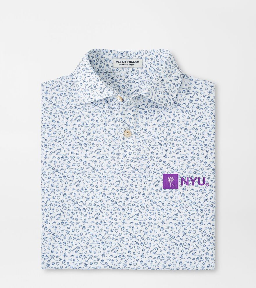 New York University Batter Up Youth Performance Jersey Polo image number 1