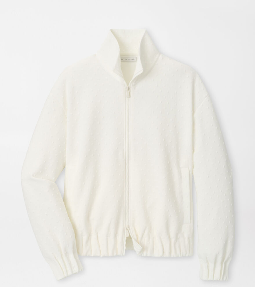 Flora Knit Swiss Dot Jacquard Full-Zip image number 1