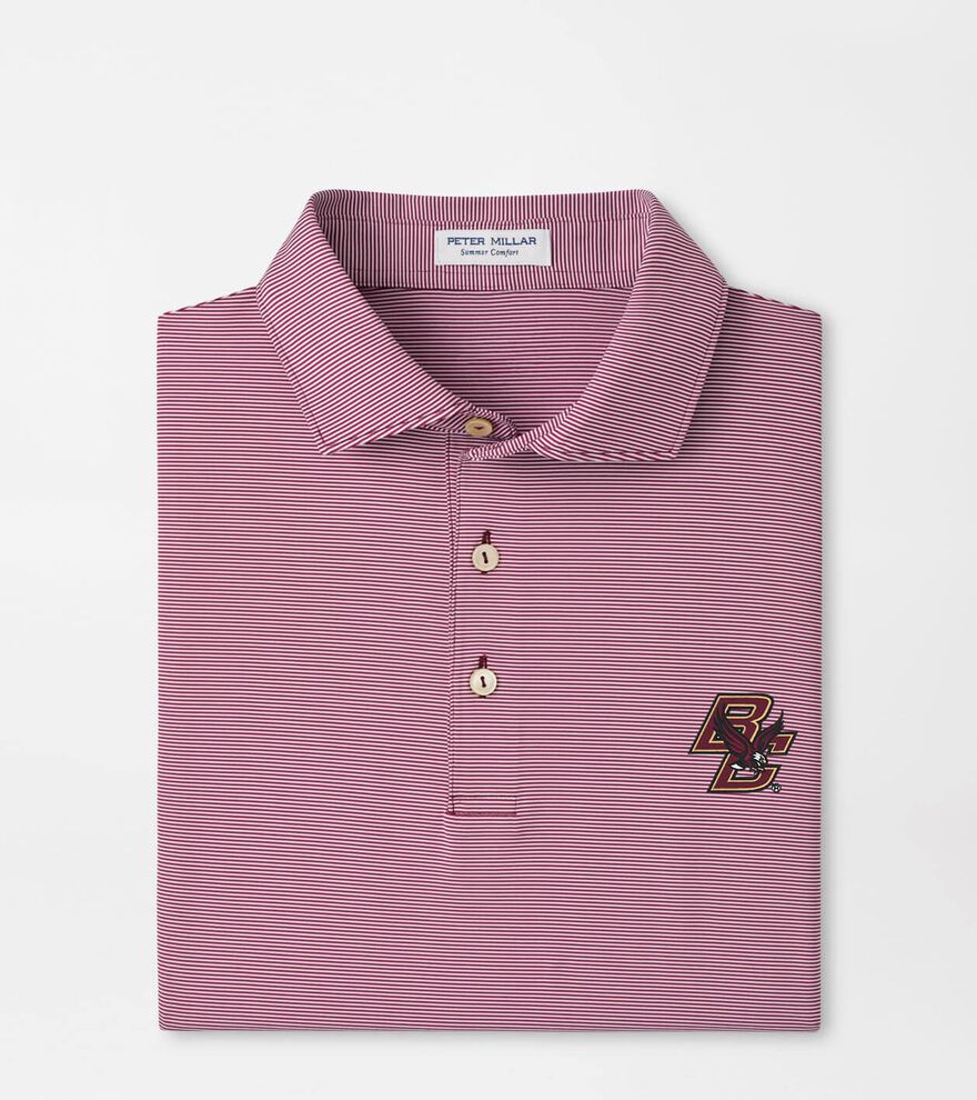 Boston College Jubilee Stripe Performance Polo