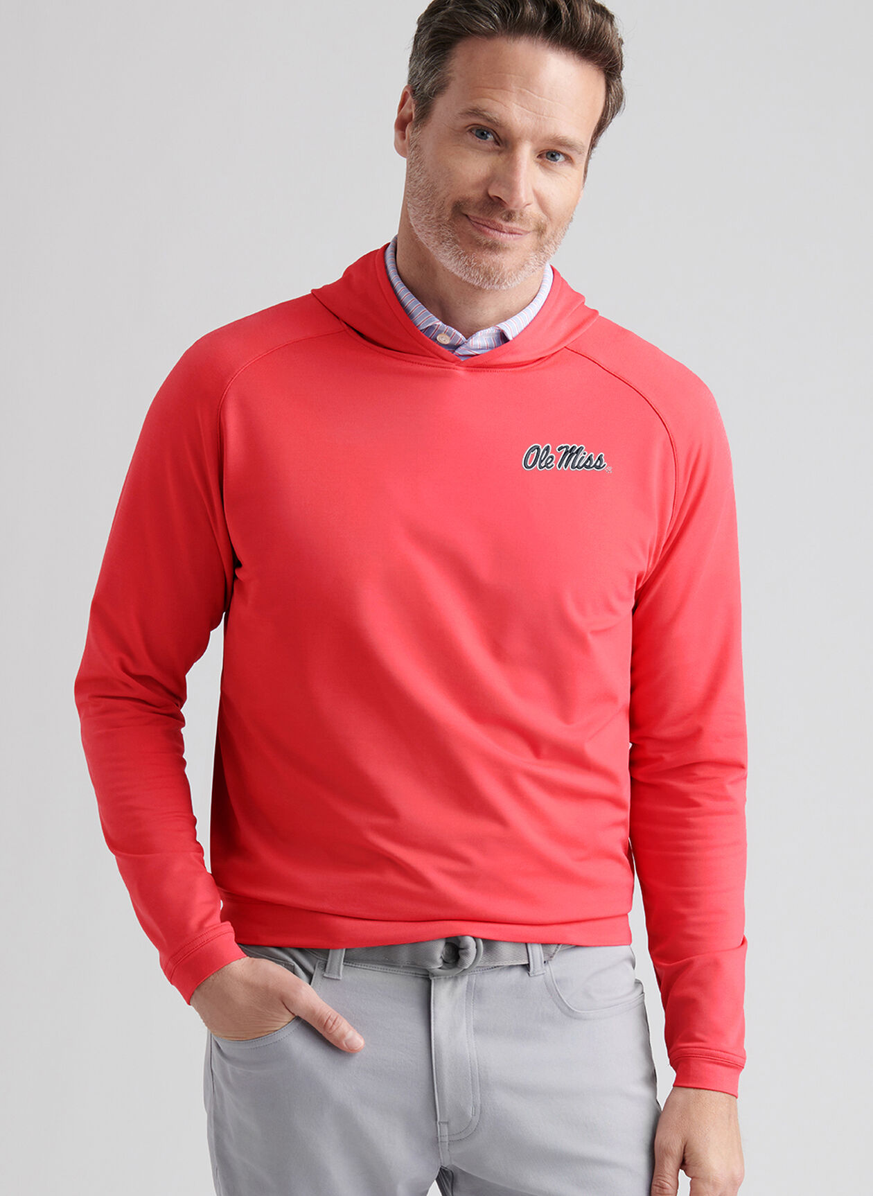 Ole Miss Pine Performance Hoodie | Men's Collegiate Apparel | Peter Millar