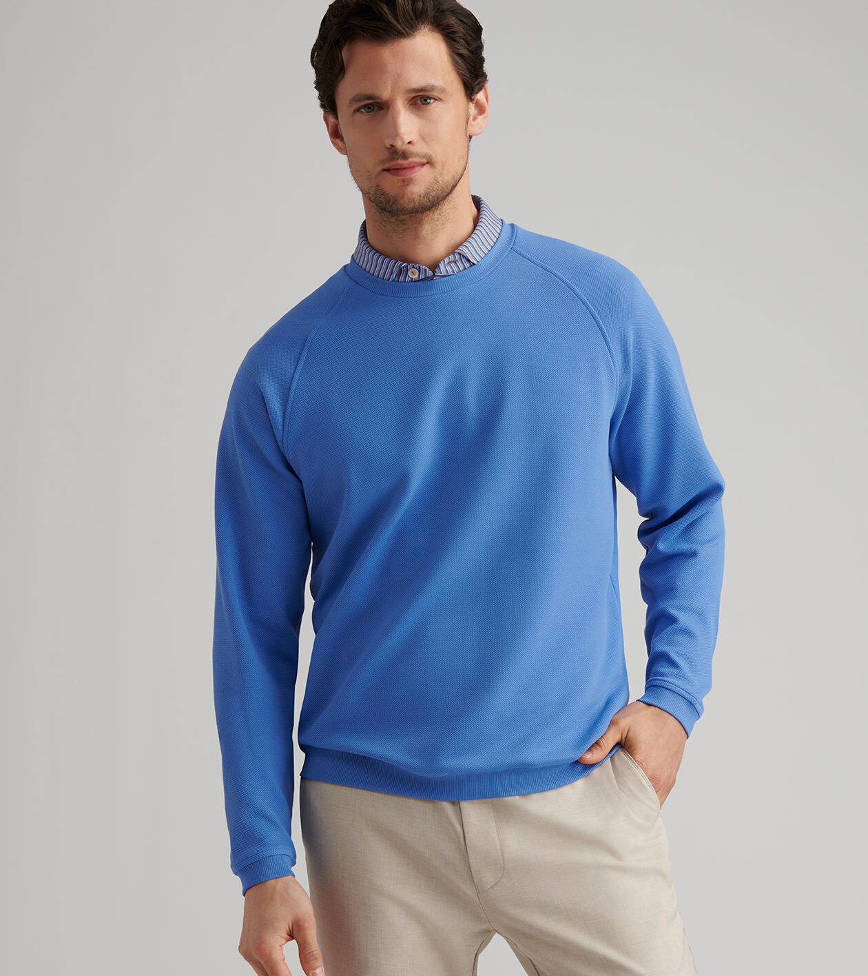 Cradle Piqué Performance Crewneck | Men's Pullovers | Peter Millar