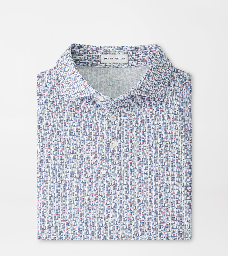 Pilot Mill Half Full Printed Short-Sleeve Polo image number 1