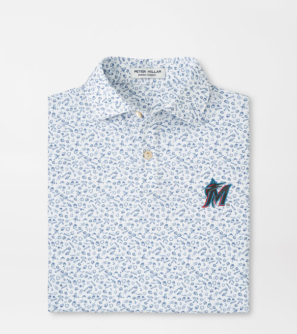 Miami Marlins Youth Batter Up Performance Jersey Polo