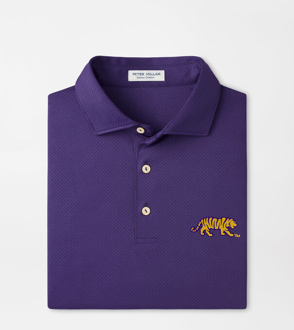 LSU Mike the Tiger Hugo Performance Jersey Polo