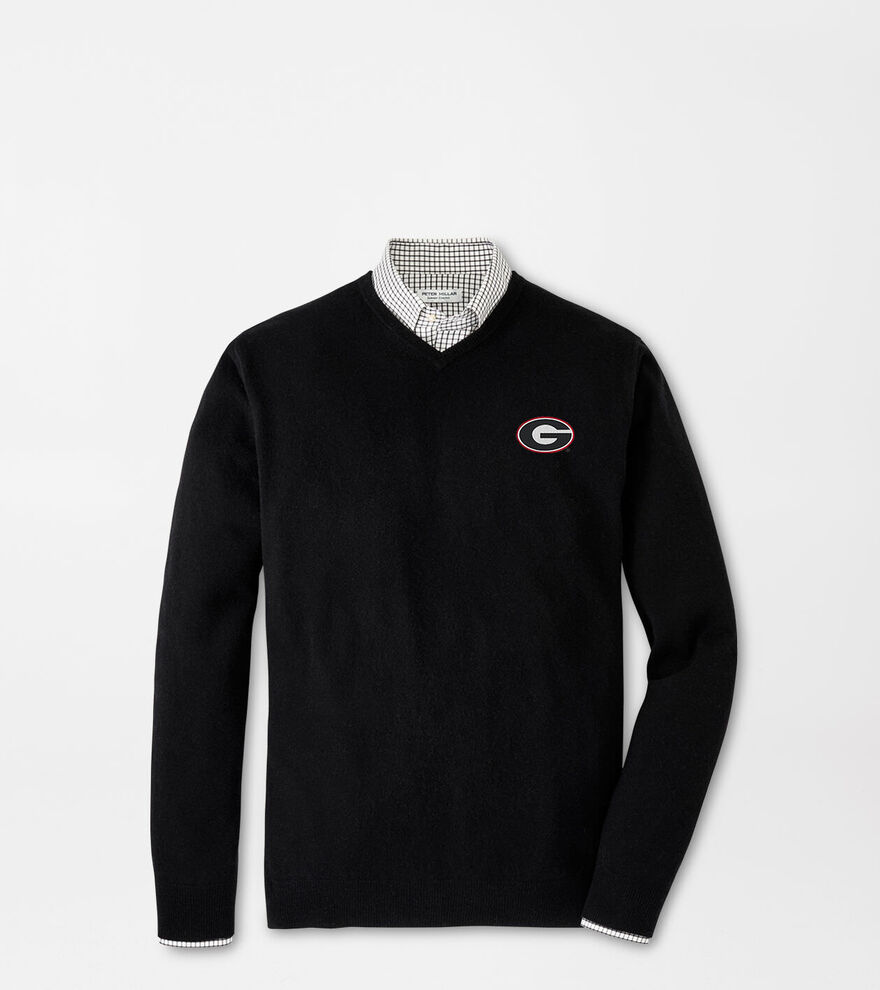 Georgia Crown Heritage Cashmere V-Neck Sweater image number 2