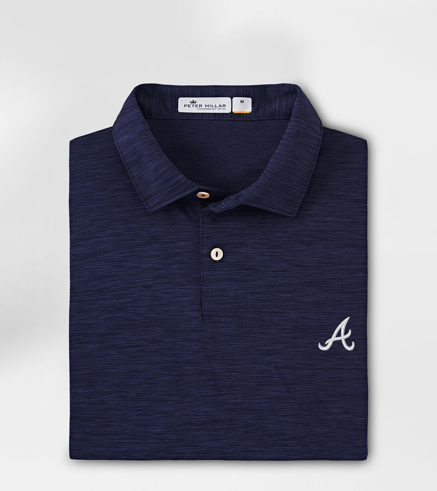 Atlanta Braves Featherweight Melange Polo | Men’s MLB Apparel | Peter