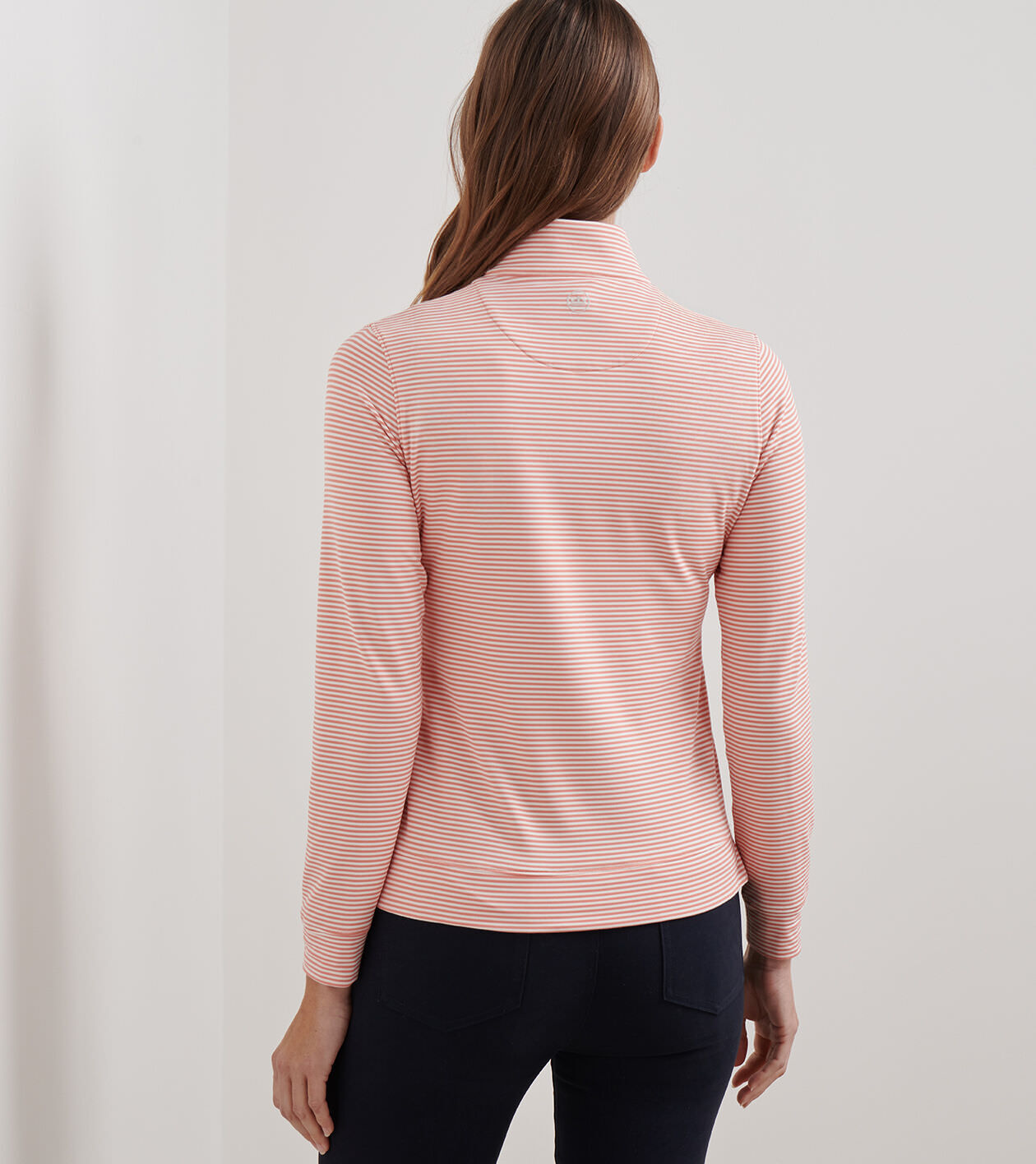 Perth Vista Stripe Performance Quarter-Zip | Women's Tops