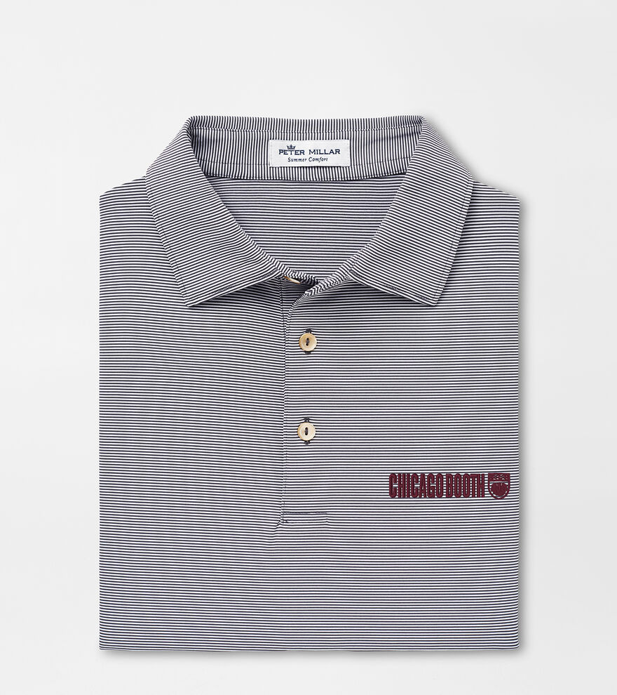 University of Chicago Booth Jubilee Stripe Performance Polo image number 1
