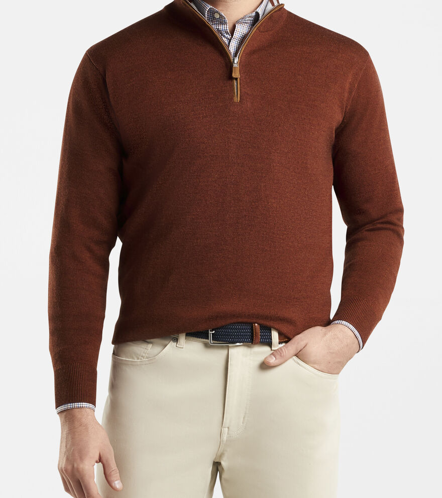 Crown Soft Suede Trim Quarter-Zip image number 2