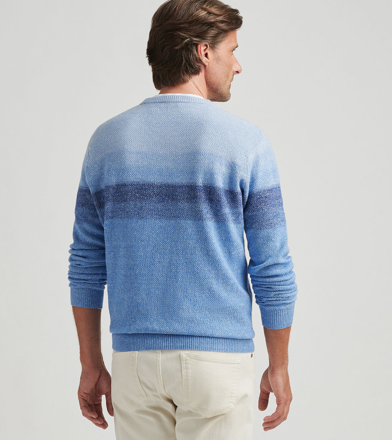 PETER MILLAR ネイビー 長袖シャツ S Featherweight Long-Sleeve Stripe Polo | Men's Polos | Peter