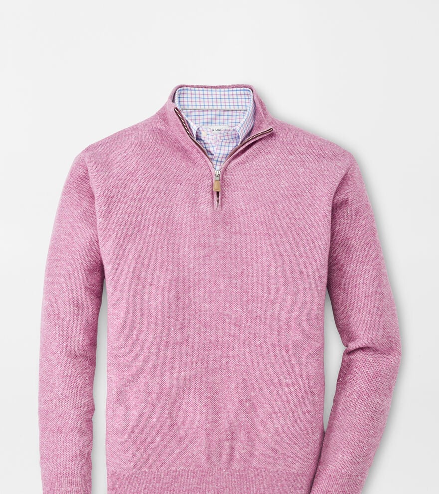 Cashmere-Linen Quarter-Zip Sweater