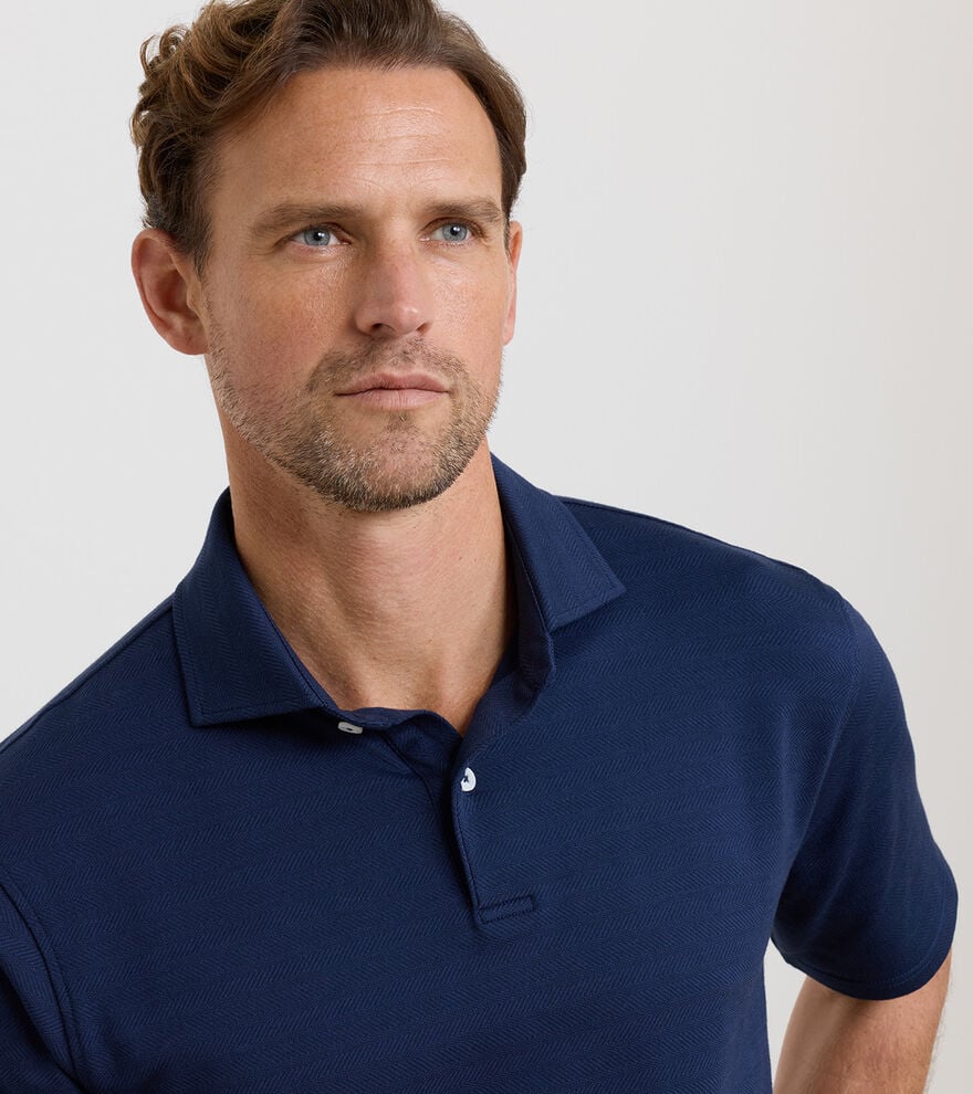 Excursionist Flex Herringbone Knit Polo image number 4