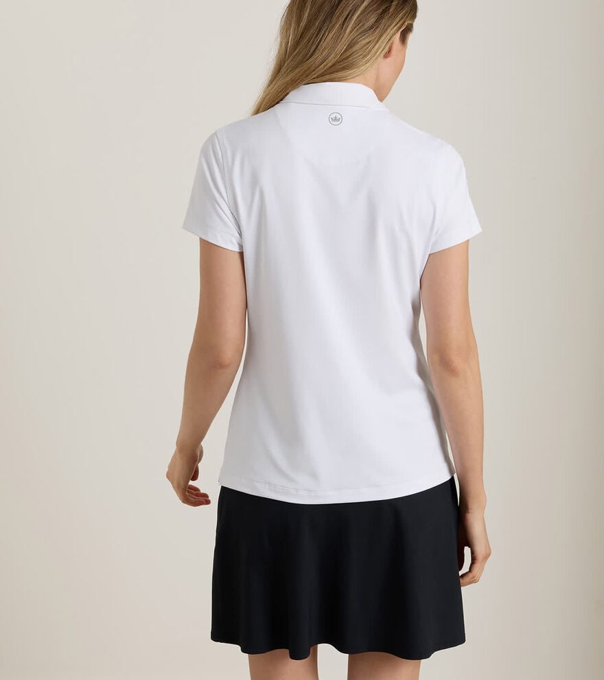 Women's Short Sleeve Button Polo - Alternate Image 2