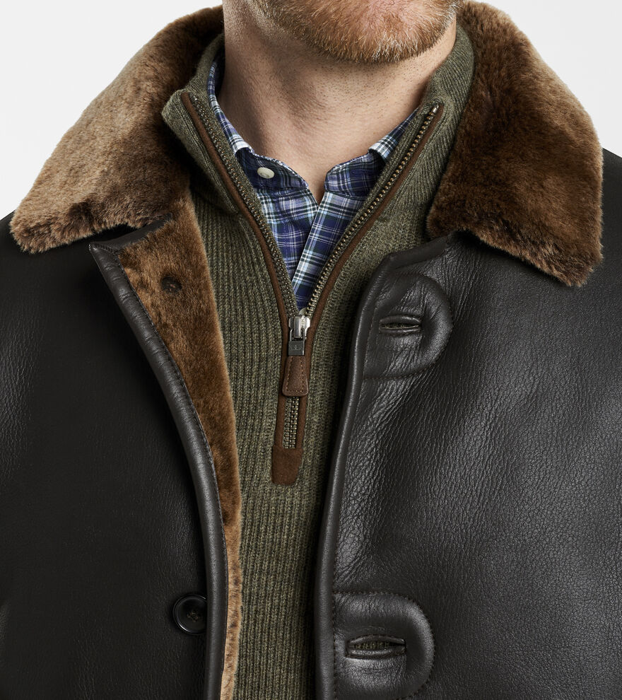 Shearling Leather Coat image number 5