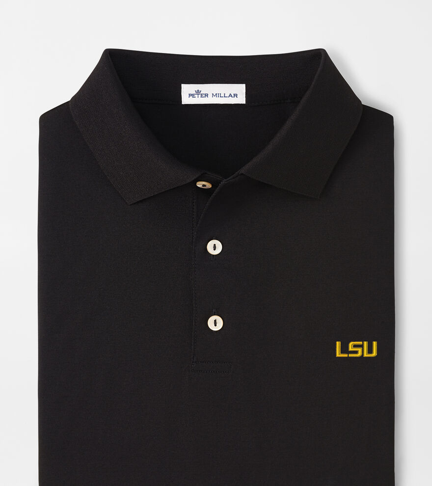 LSU Solid Cotton Polo image number 1