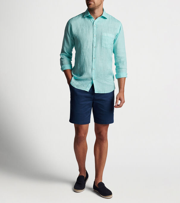 Coastal Garment Dyed Linen Sport Shirt
