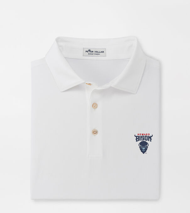 Howard University Solid Performance Jersey Polo (Sean Self Collar)