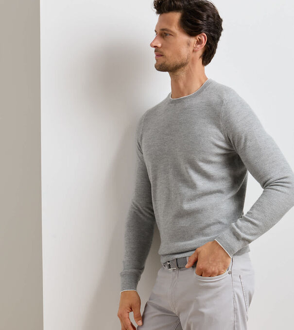 Voyager Cashmere-Silk Saddle Shoulder Crew - Alternate Image 1