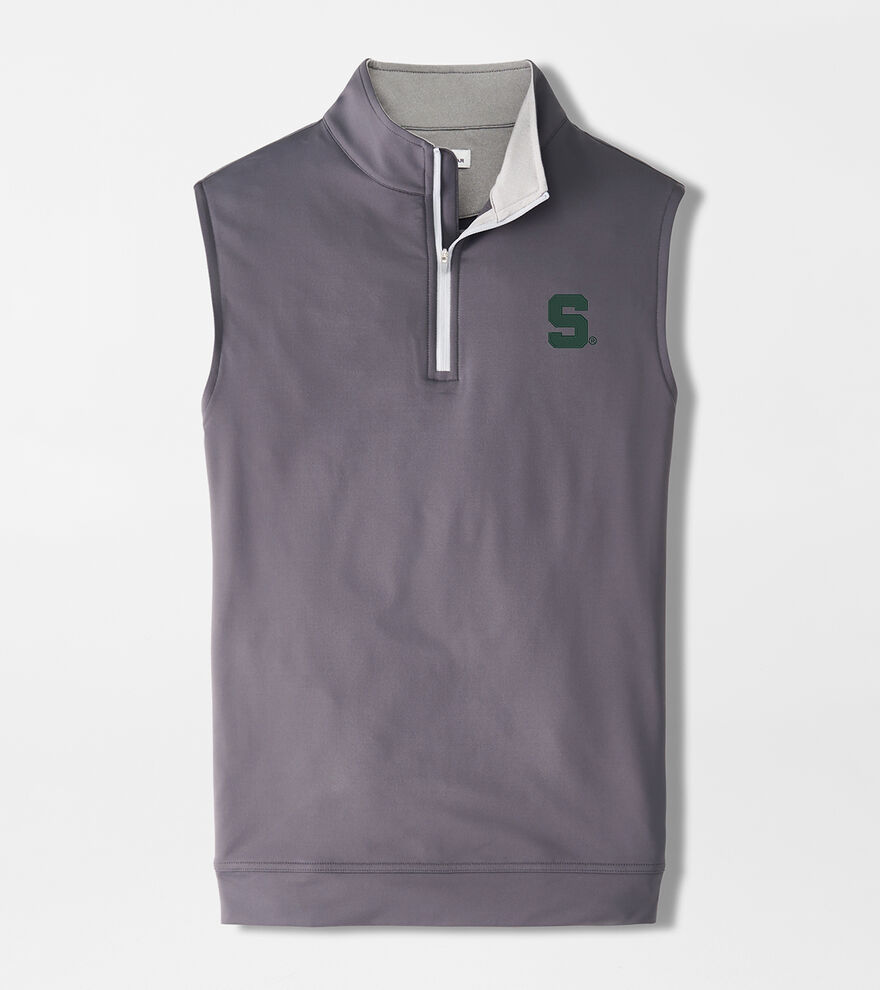 Michigan State Galway Stretch Loop Terry Quarter-Zip Vest image number 1