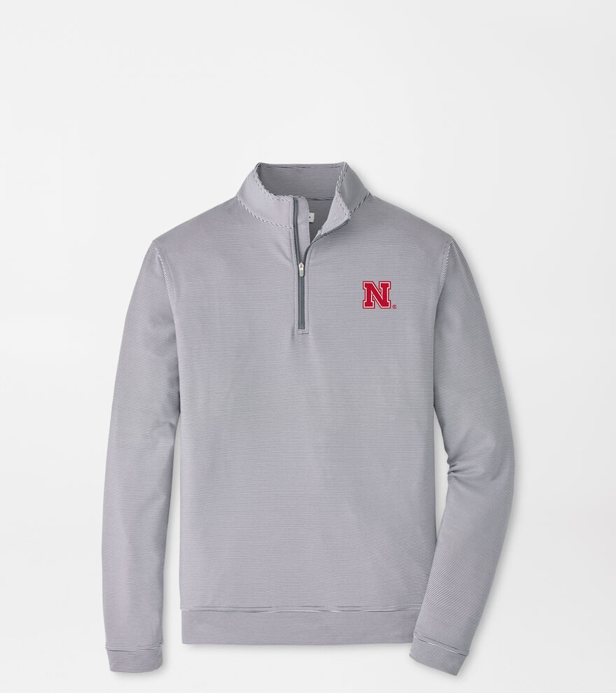 Nebraska Perth Sugar Stripe Performance Quarter-Zip image number 1